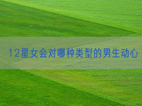12星女会对哪种类型的男生动心(图1)
