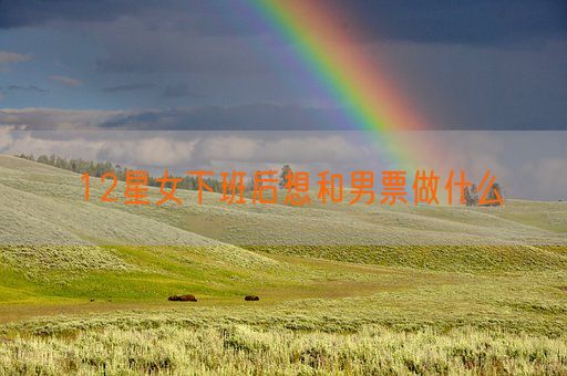 12星女下班后想和男票做什么(图1)