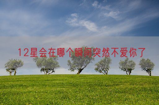 12星会在哪个瞬间突然不爱你了(图1)