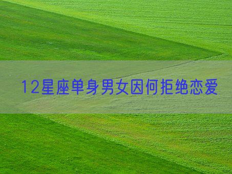 12星座单身男女因何拒绝恋爱(图1)