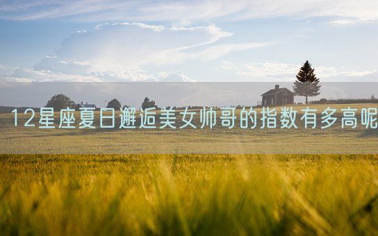 12星座夏日邂逅美女帅哥的指数有多高呢(图1)