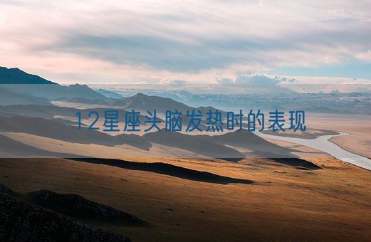 12星座头脑发热时的表现(图1)