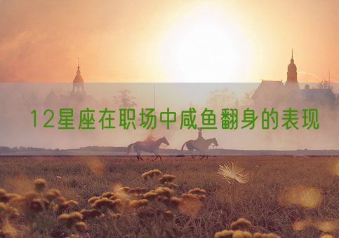 12星座在职场中咸鱼翻身的表现(图1)