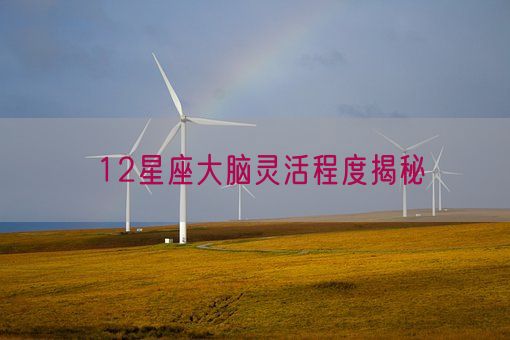 12星座大脑灵活程度揭秘(图1)