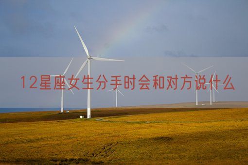 12星座女生分手时会和对方说什么(图1)