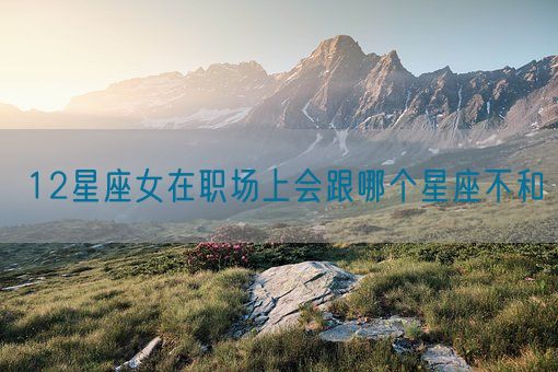 12星座女在职场上会跟哪个星座不和(图1)