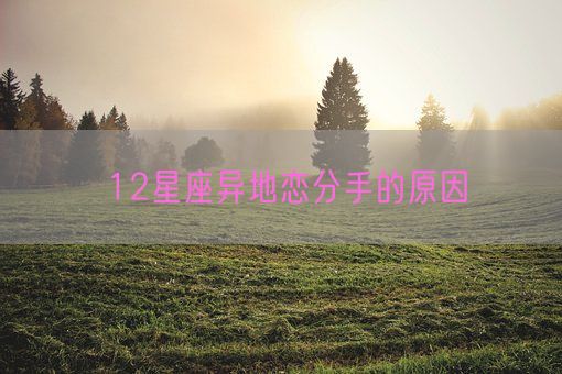 12星座异地恋分手的原因(图1) 12星座异地恋分手的原因(图1)