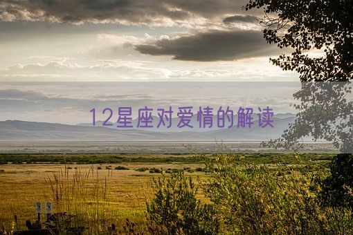 12星座对爱情的解读(图1) 12星座对爱情的解读(图1)