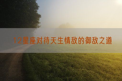 12星座对待天生情敌的御敌之道(图1) 12星座对待天生情敌的御敌之道(图1)