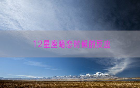 12星座暗恋时候的反应(图1)