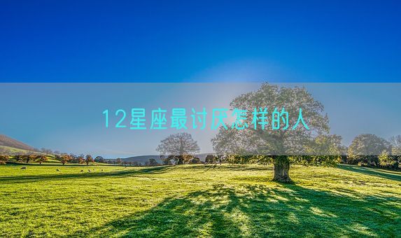 12星座最讨厌怎样的人(图1)