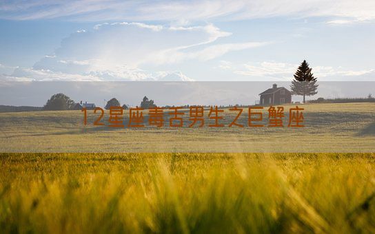 12星座毒舌男生之巨蟹座(图1) 12星座毒舌男生之巨蟹座(图1)