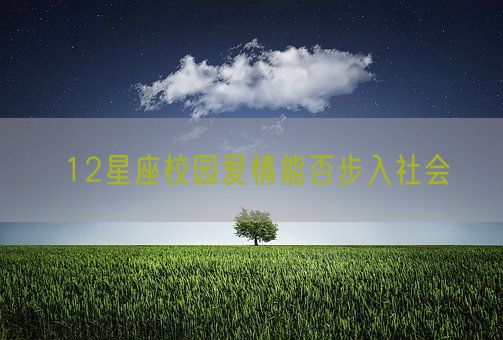 12星座校园爱情能否步入社会(图1)