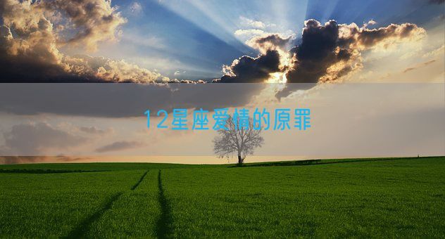 12星座爱情的原罪(图1) 12星座爱情的原罪(图1)