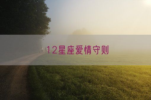 12星座爱情守则(图1)