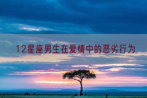 12星座男生在爱情中的恶劣行为(图1) 12星座男生在爱情中的恶劣行为(图1)