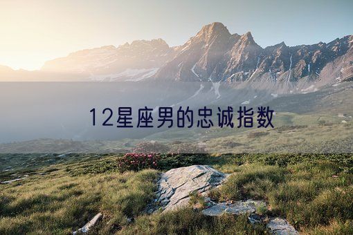 12星座男的忠诚指数(图1) 12星座男的忠诚指数(图1)