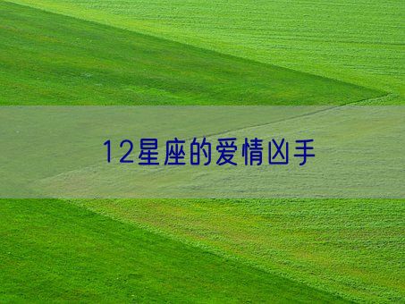 12星座的爱情凶手(图1)