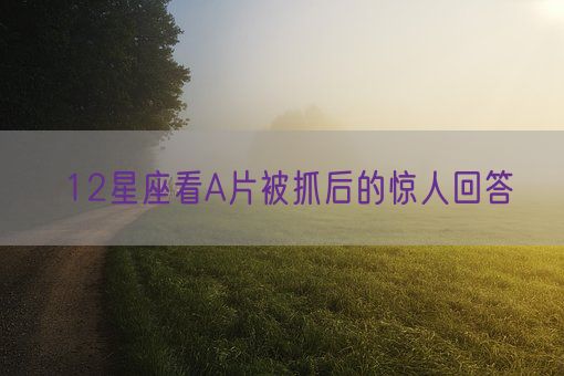12星座看A片被抓后的惊人回答(图1) 12星座看A片被抓后的惊人回答(图1)