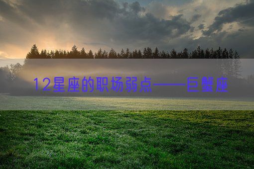 12星座的职场弱点——巨蟹座(图1) 12星座的职场弱点——巨蟹座(图1)