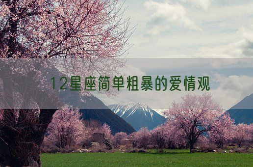 12星座简单粗暴的爱情观(图1) 12星座简单粗暴的爱情观(图1)
