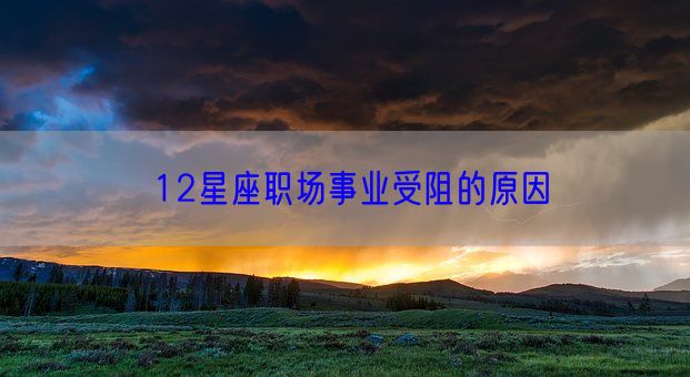 12星座职场事业受阻的原因(图1) 12星座职场事业受阻的原因(图1)