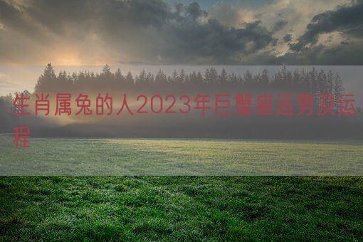 生肖属兔的人2023年巨蟹座运势及运程(图1) 生肖属兔的人2023年巨蟹座运势及运程(图1)