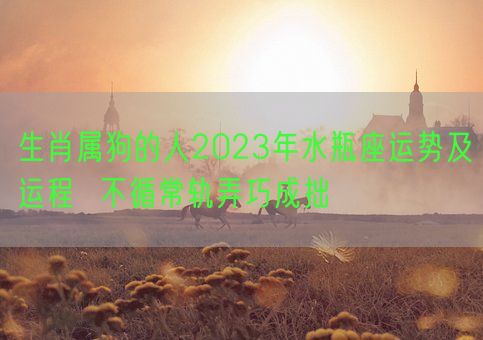 生肖属狗的人2023年水瓶座运势及运程  不循常轨弄巧成拙(图1) 生肖属狗的人2023年水瓶座运势及运程  不循常轨弄巧成拙(图1)