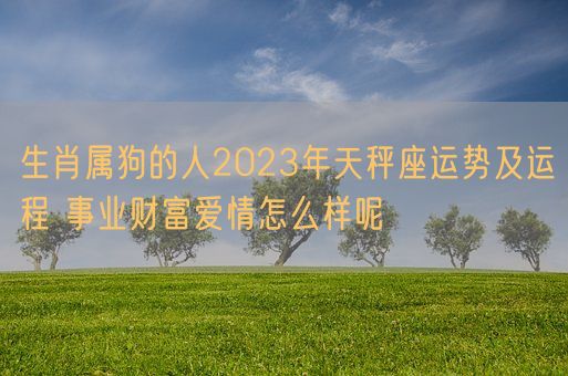 生肖属狗的人2023年天秤座运势及运程 事业财富爱情怎么样呢(图1)