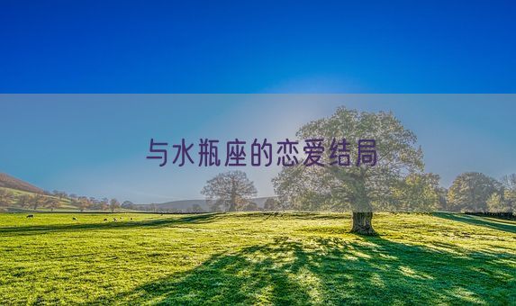 与水瓶座的恋爱结局(图1) 与水瓶座的恋爱结局(图1)