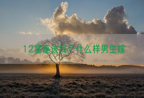 12星座该找个什么样男生嫁(图1)