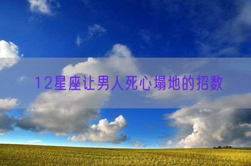 12星座让男人死心塌地的招数(图1) 12星座让男人死心塌地的招数(图1)