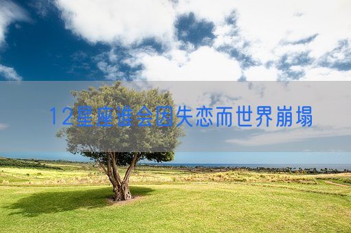 12星座谁会因失恋而世界崩塌(图1) 12星座谁会因失恋而世界崩塌(图1)