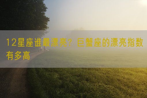12星座谁最漂亮?巨蟹座的漂亮指数有多高(图1) 12星座谁最漂亮?巨蟹座的漂亮指数有多高(图1)