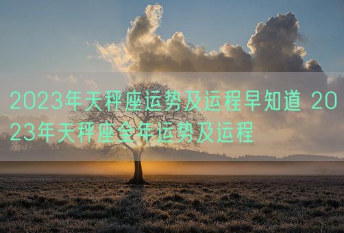 2023年天秤座运势及运程早知道 2023年天秤座全年运势及运程(图1)