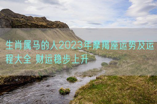 生肖属马的人2023年摩羯座运势及运程大全 财运稳步上升(图1)