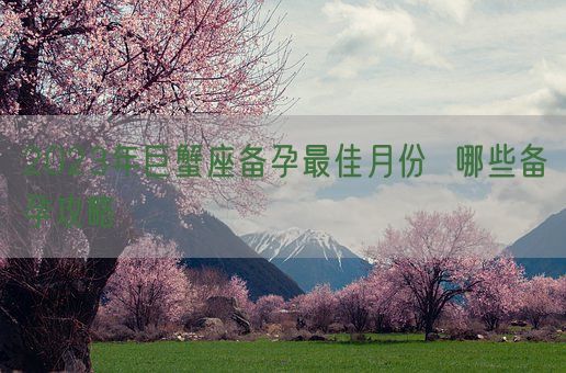 2023年巨蟹座备孕最佳月份  哪些备孕攻略(图1) 2023年巨蟹座备孕最佳月份  哪些备孕攻略(图1)