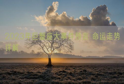 2023年巨蟹座大事件预言 命运走势详解(图1) 2023年巨蟹座大事件预言 命运走势详解(图1)
