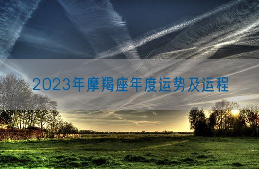 2023年摩羯座年度运势及运程(图1)