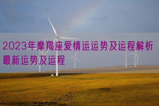 2023年摩羯座爱情运运势及运程解析 最新运势及运程(图1)