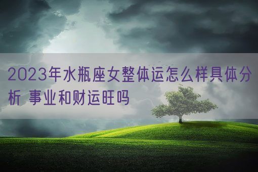 2023年水瓶座女整体运怎么样具体分析 事业和财运旺吗(图1)