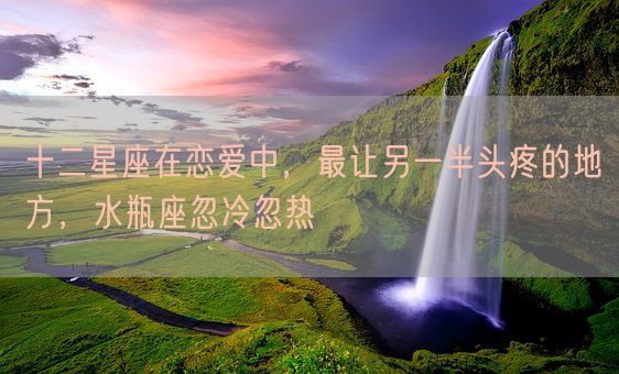 十二星座在恋爱中,最让另一半头疼的地方,水瓶座忽冷忽热(图1) 十二星座在恋爱中,最让另一半头疼的地方,水瓶座忽冷忽热(图1)