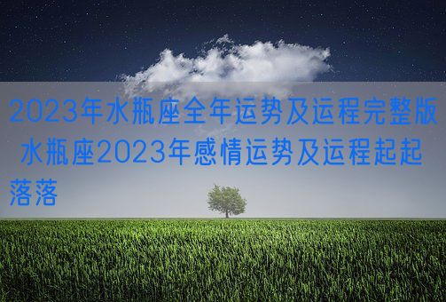 2023年水瓶座全年运势及运程完整版 水瓶座2023年感情运势及运程起起落落(图1) 2023年水瓶座全年运势及运程完整版 水瓶座2023年感情运势及运程起起落落(图1)