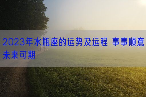 2023年水瓶座的运势及运程 事事顺意未来可期(图1) 2023年水瓶座的运势及运程 事事顺意未来可期(图1)