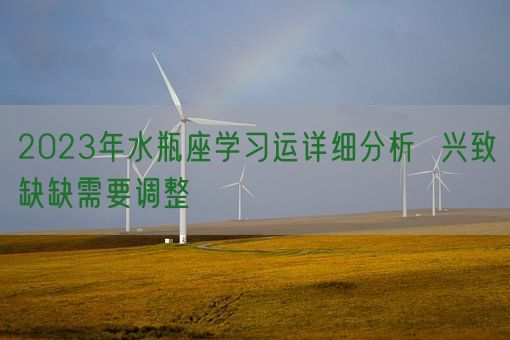 2023年水瓶座学习运详细分析  兴致缺缺需要调整(图1)