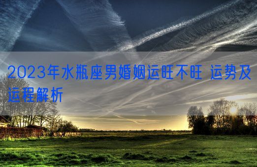 2023年水瓶座男婚姻运旺不旺 运势及运程解析(图1) 2023年水瓶座男婚姻运旺不旺 运势及运程解析(图1)