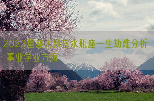 2023星座大预言水瓶座一生劫难分析  事业学业方面(图1) 2023星座大预言水瓶座一生劫难分析  事业学业方面(图1)
