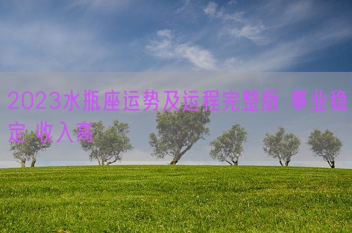 2023水瓶座运势及运程完整版 事业稳定 收入高(图1) 2023水瓶座运势及运程完整版 事业稳定 收入高(图1)