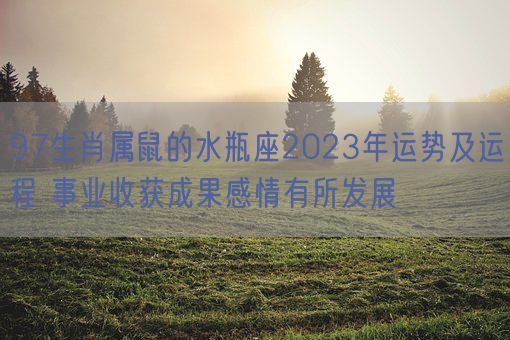 97生肖属鼠的水瓶座2023年运势及运程 事业收获成果感情有所发展(图1) 97生肖属鼠的水瓶座2023年运势及运程 事业收获成果感情有所发展(图1)