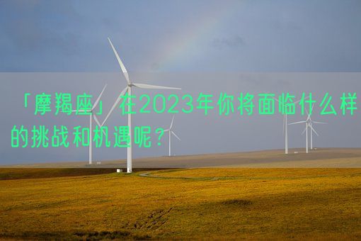 「摩羯座」在2023年你将面临什么样的挑战和机遇呢？(图1)